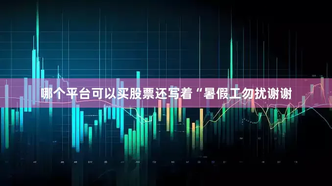哪个平台可以买股票还写着“暑假工勿扰谢谢